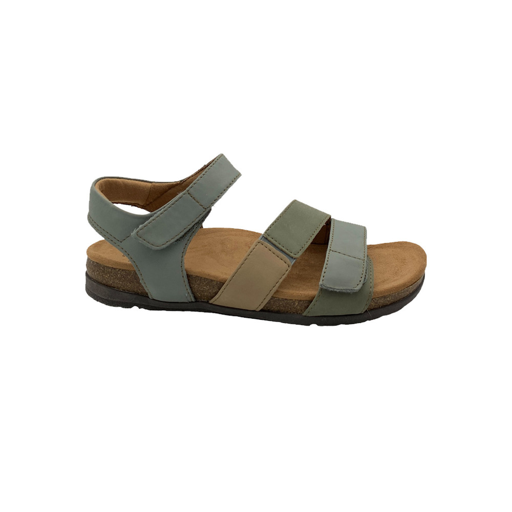 Earth Origins Nubuck Adjustable Sandals Orlene Blue Heron - Medium